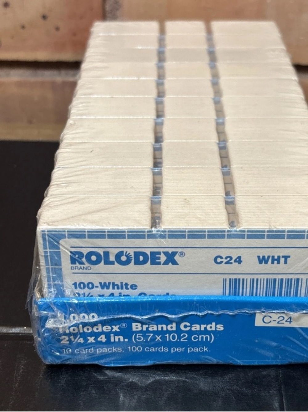 1000 New Rolodex C24 WHT 2  1/4 x 4 In. Cards in 10 Packs Sealed
